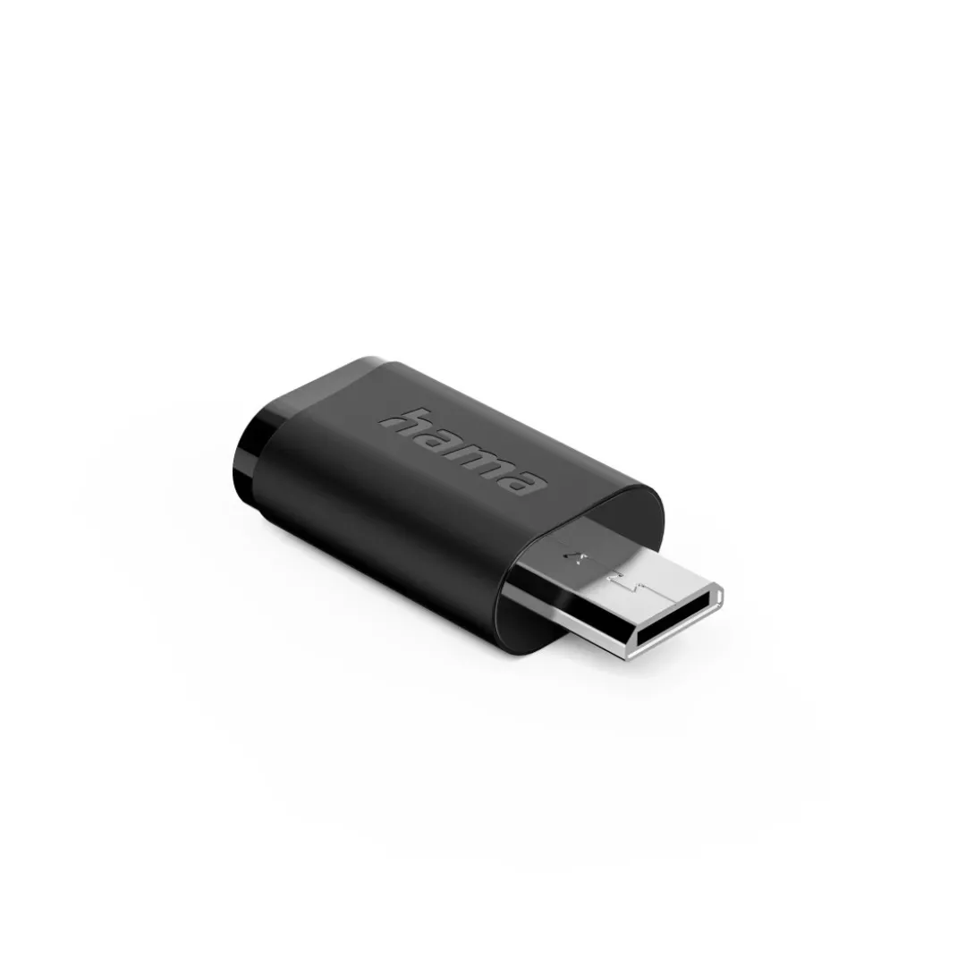 Adapter, USB-C-Buchse - Micro-USB-Stecker, 3 Stück, Schwarz