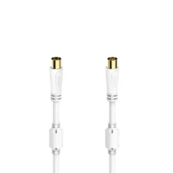 Antennen-Kabel, Koax-Stecker - Koax-Kupplung, vergoldet, 7,5 m, 100 dB
