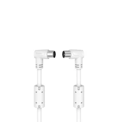 Antennen-Kabel, Koax-Stecker - Koax-Kupplung, 90°, 1,5 m, 90 dB