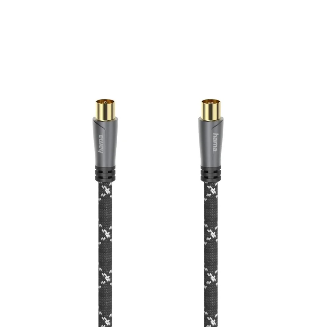 Antennen-Kabel, Koax-Stecker - Koax-Kupplung, Metall, verg., 10,0 m, 120 dB