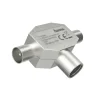 Antennen-Verteiler, Koax-Kupplung- 2 Koax-Stecker, Metall