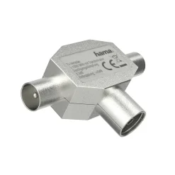 Antennen-Verteiler, Koax-Kupplung- 2 Koax-Stecker, Metall