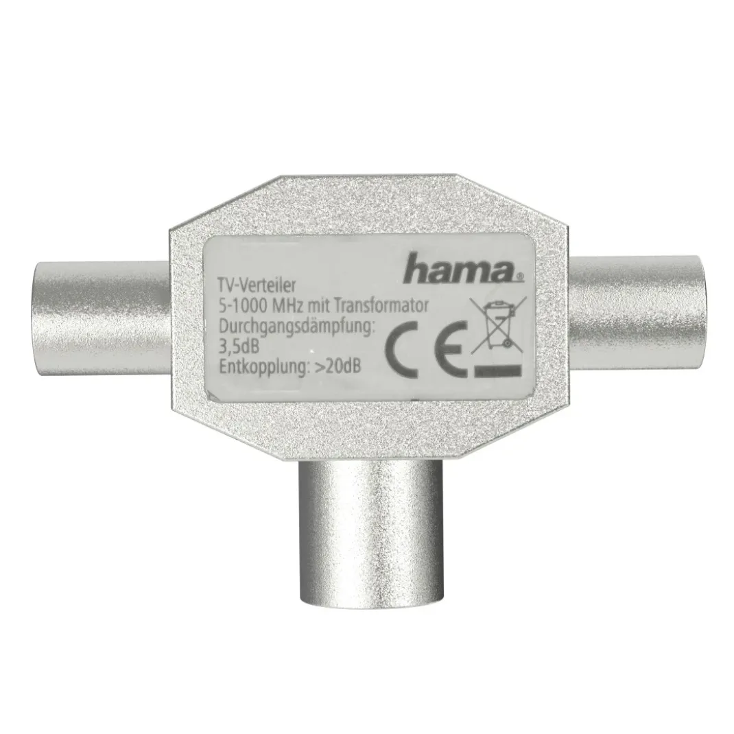 Antennen-Verteiler, Koax-Kupplung- 2 Koax-Stecker, Metall