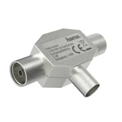 Antennen-Verteiler, Koax-Stecker - 2 Koax-Kupplungen, Metall