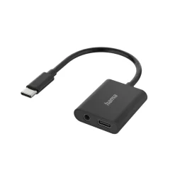 Audio-Adapter, 2in1, USB-C-St. - 3,5-mm-Klinke/USB-C-Buchse, Audio + Laden