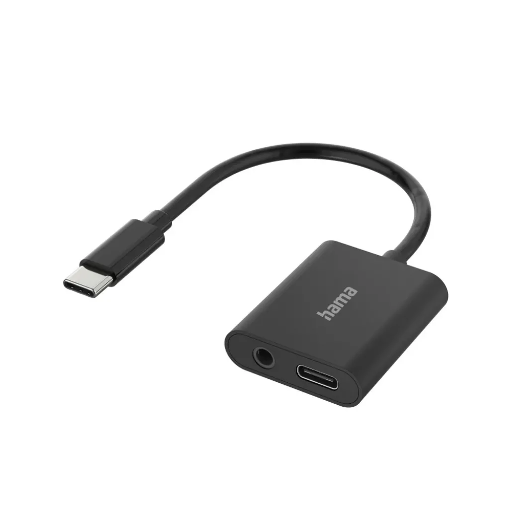 Audio-Adapter, 2in1, USB-C-St. - 3,5-mm-Klinke/USB-C-Buchse, Audio + Laden