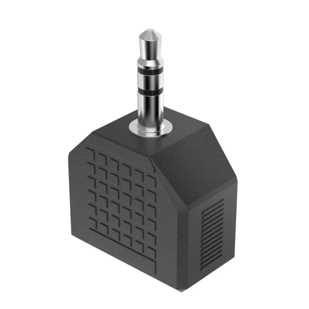 Audio-Adapter, 3,5-mm-Klinken-St. - 2 x 3,5-mm-Klinken-Kupp., Stereo