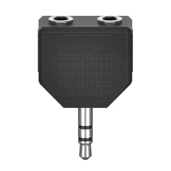 Audio-Adapter, 3,5-mm-Klinken-St. - 2 x 3,5-mm-Klinken-Kupp., Stereo