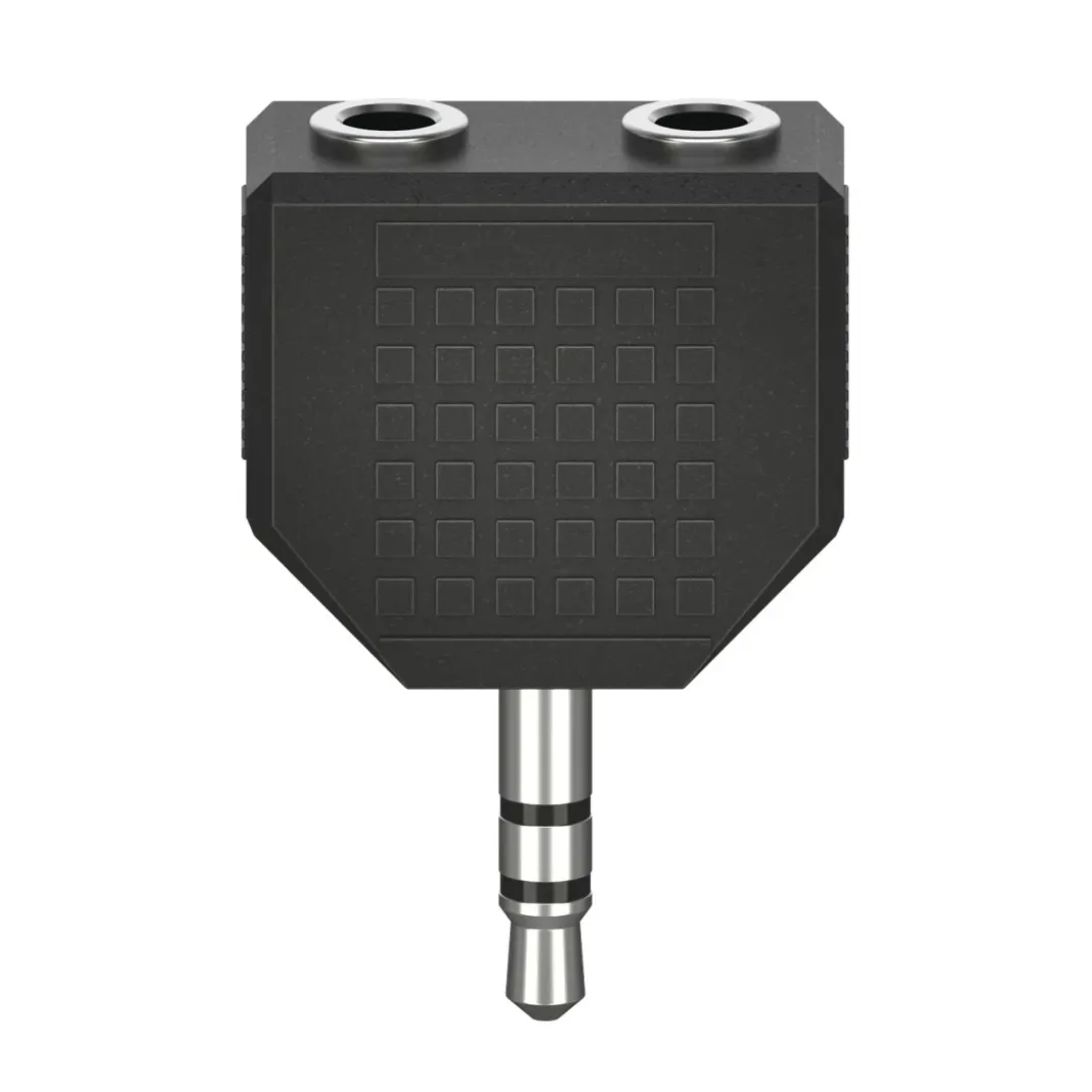 Audio-Adapter, 3,5-mm-Klinken-St. - 2 x 3,5-mm-Klinken-Kupp., Stereo