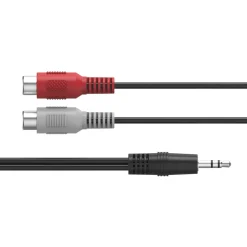 Audio-Adapter, 2x Cinch-Kupplung - 3,5-mm-Klinken-Stecker, Stereo