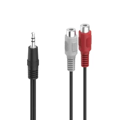 Audio-Adapter, 2x Cinch-Kupplung - 3,5-mm-Klinken-Stecker, Stereo