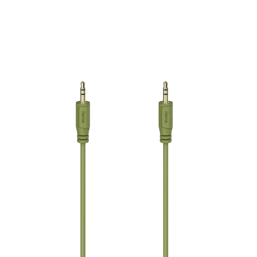 Audio-Kabel "Flexi-Slim", 3,5-mm-Klinken-Stecker, vergold., Grün, 0,75 m