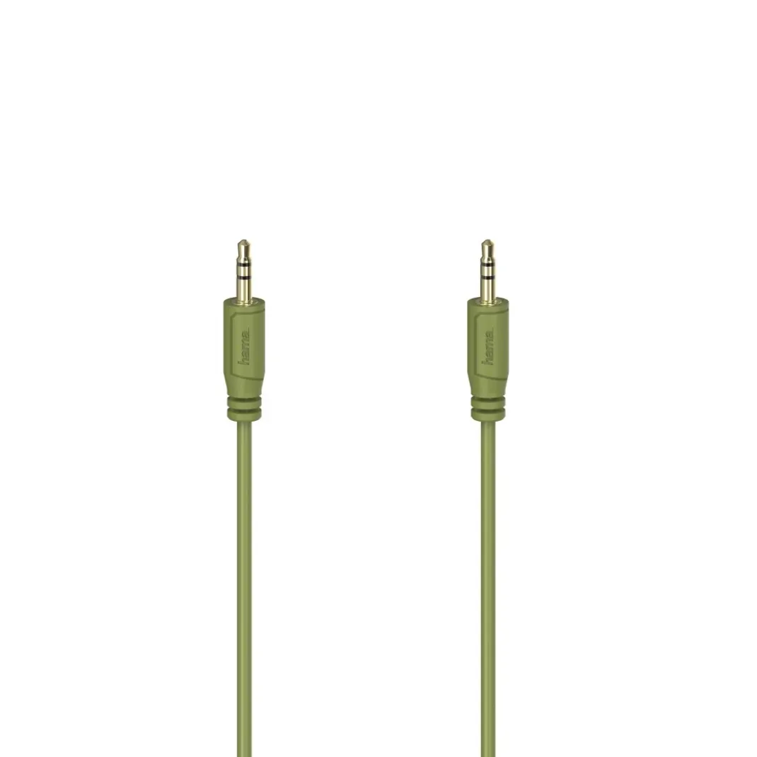 Audio-Kabel "Flexi-Slim", 3,5-mm-Klinken-Stecker, vergold., Grün, 0,75 m