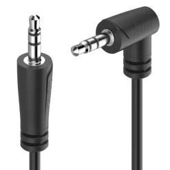 Audio-Kabel, 3,5-mm-Klinken-St. 90° - 3,5-mm-Klinken-St., Stereo, 1,5 m