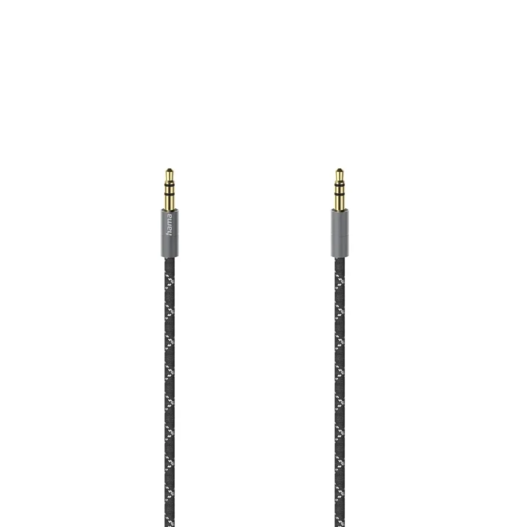 Audio-Kabel, 3,5-mm-Klinken-St. - St., Stereo, Metall, vergoldet, 0,75 m