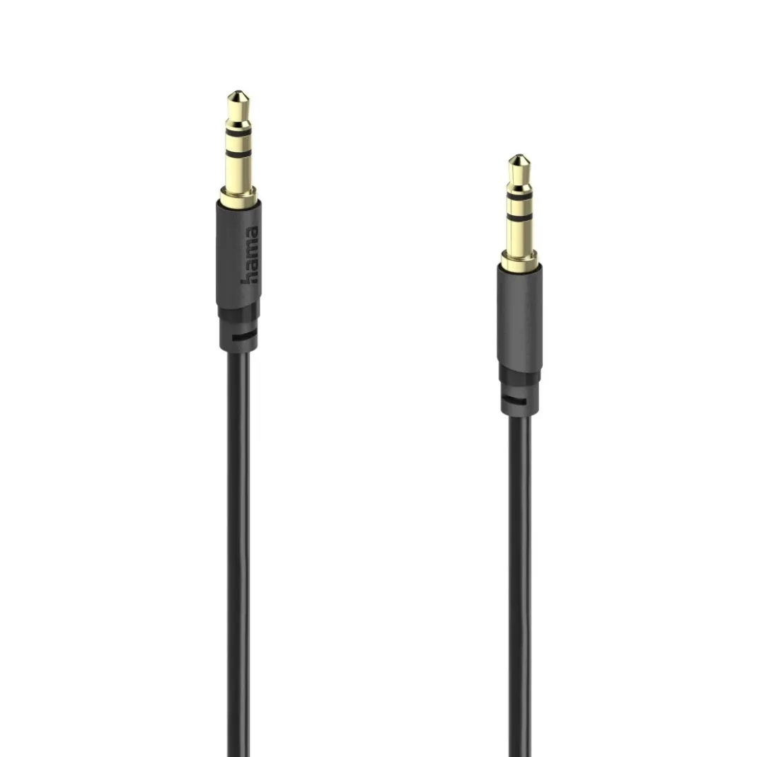 Audio-Kabel, 3,5-mm-Klinken-St. - St., Stereo, vergoldet, ultradünn, 0,5 m