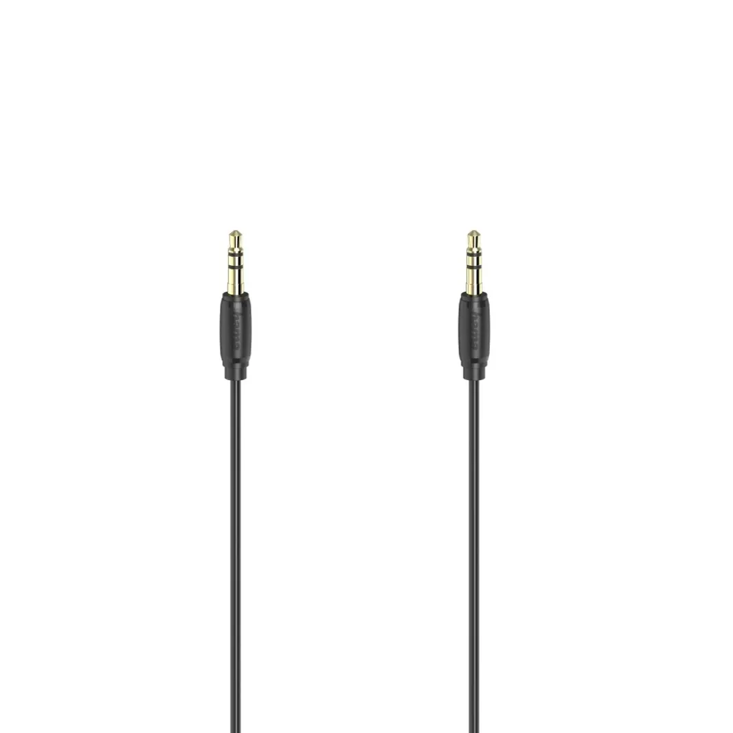 Audio-Kabel, 3,5-mm-Klinken-St. - St., Stereo, vergoldet, ultradünn, 0,5 m