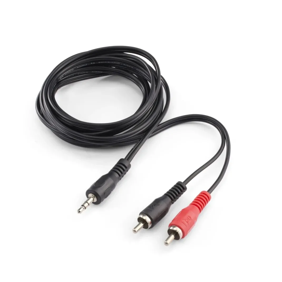 Audio-Kabel, 3,5-mm-Klinken-Stecker - 2 Cinch-Stecker, 2 m