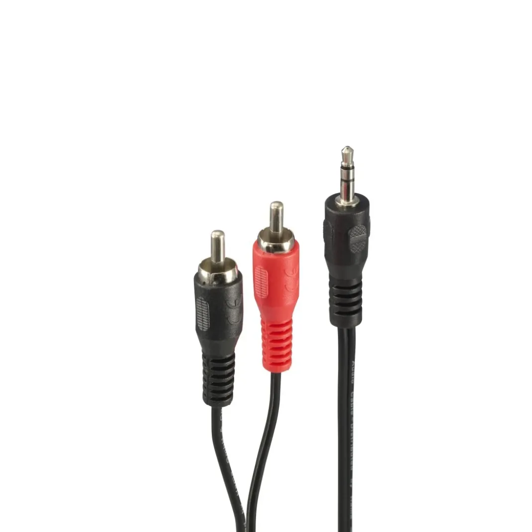 Audio-Kabel, 3,5-mm-Klinken-Stecker - 2 Cinch-Stecker, 2 m