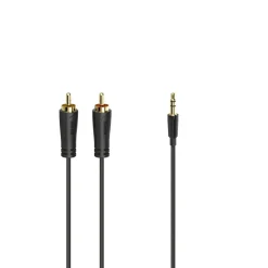 Audio-Kabel, 3,5-mm-Klinken-Stecker - 2 Cinch-Stecker, Stereo, verg., 1,5 m