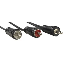 Audio-Kabel, 3,5-mm-Klinken-Stecker - 2 Cinch-Stecker, Stereo, 0,75 m
