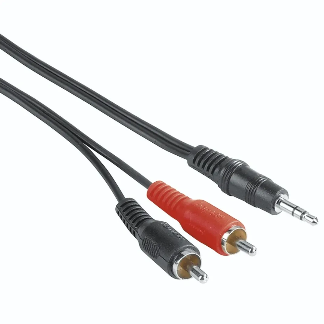 Audio-Kabel, 3,5-mm-Klinken-Stecker - 2 Cinch-Stecker, 5 m