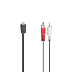 Audio-Kabel, USB-C-Stecker - Cinch-Stecker, Stereo, 1,50 m