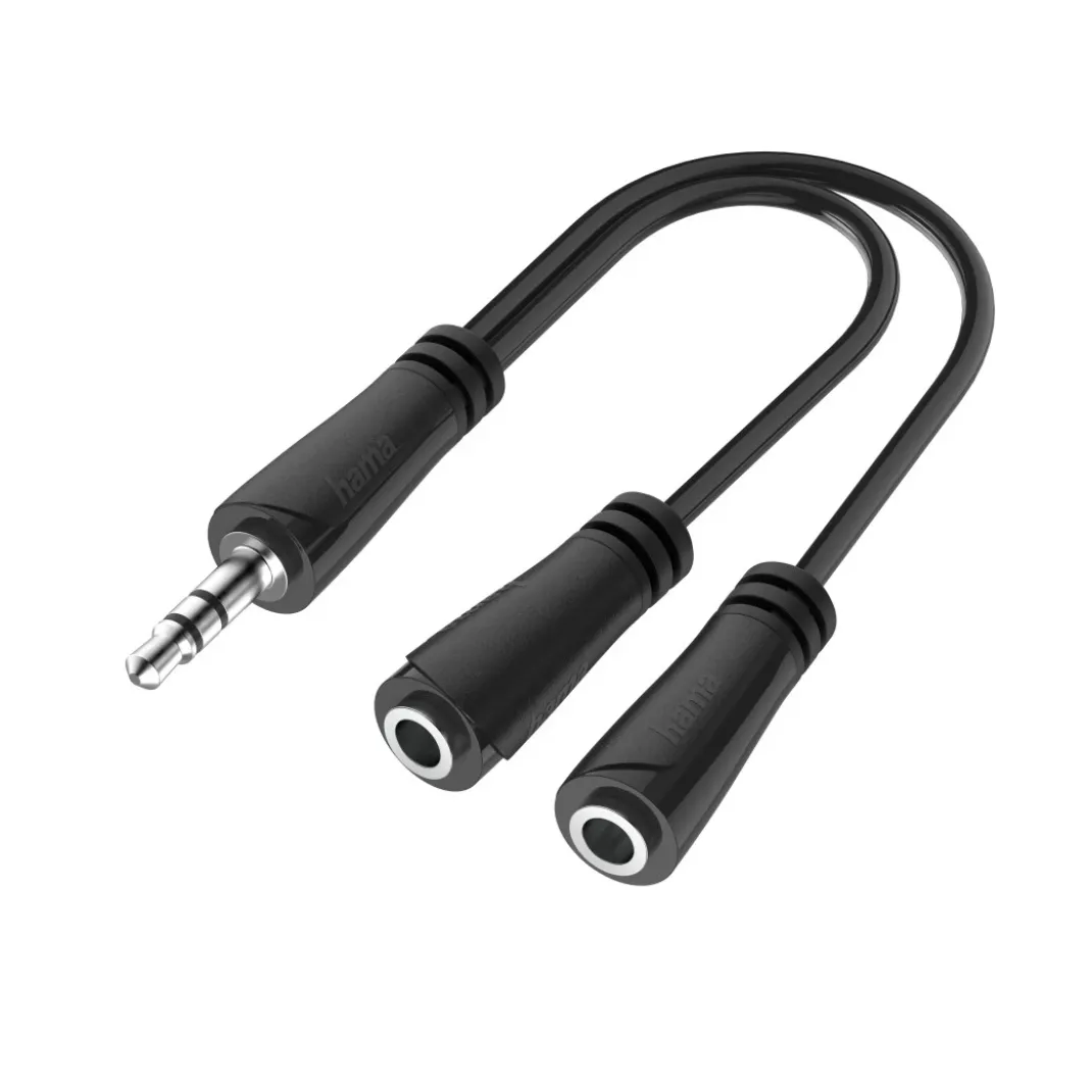 Audio-Splitter, 3,5-mm-Klinke-Stecker - 2x 3,5mm-Klinke-Buchse, Stereo