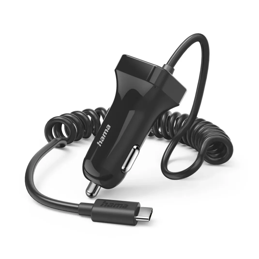 Auto-Ladegerät mit USB-C-Anschluss, 12 W, 1 m, Schwarz