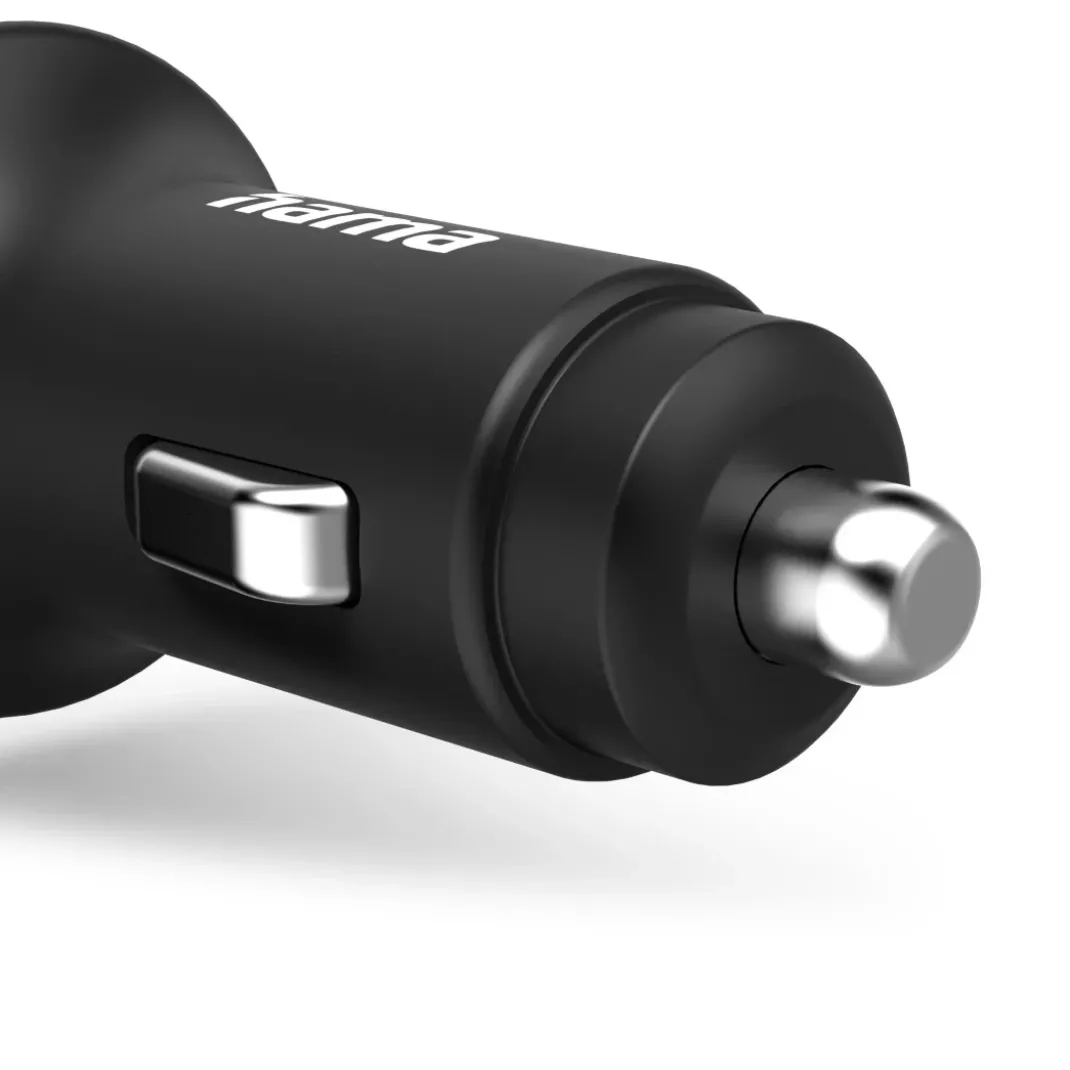 Auto-Schnellladegerät mit Ladekabel USB-C, PD, 25 W, 1 m, Schwarz