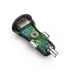 Auto-Schnellladegerät, USB-A, 19,5 W, Schwarz