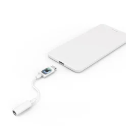 Aux-Adapter USB-C – 3,5-mm-Klinke-Buchse, Weiß