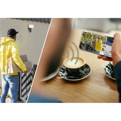 Überwachungskamera mit Licht und Bewegungsmelder, WLAN, für außen, 1080p