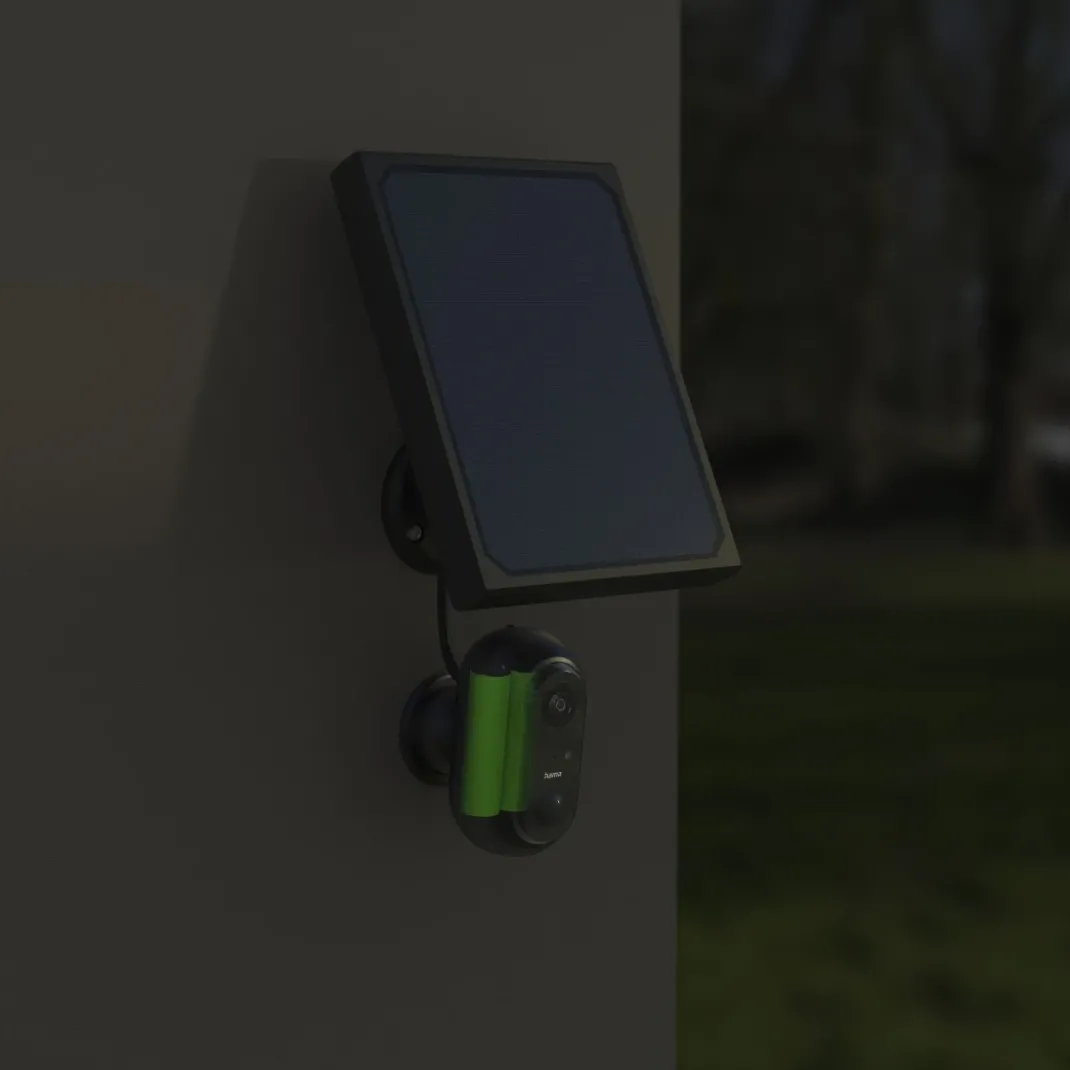 Überwachungskamera, WLAN-Kamera outdoor, Akku, Solar, Aufzeichnung, 1080p