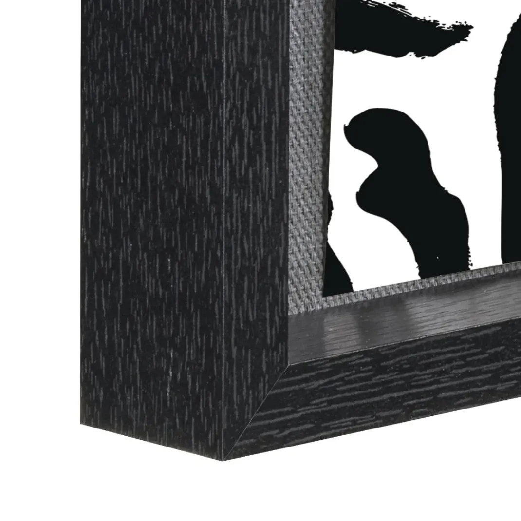 Bilderrahmen "Muro", mit Schnur und Klammern, Schwarz, 16,5 x 21,5 cm