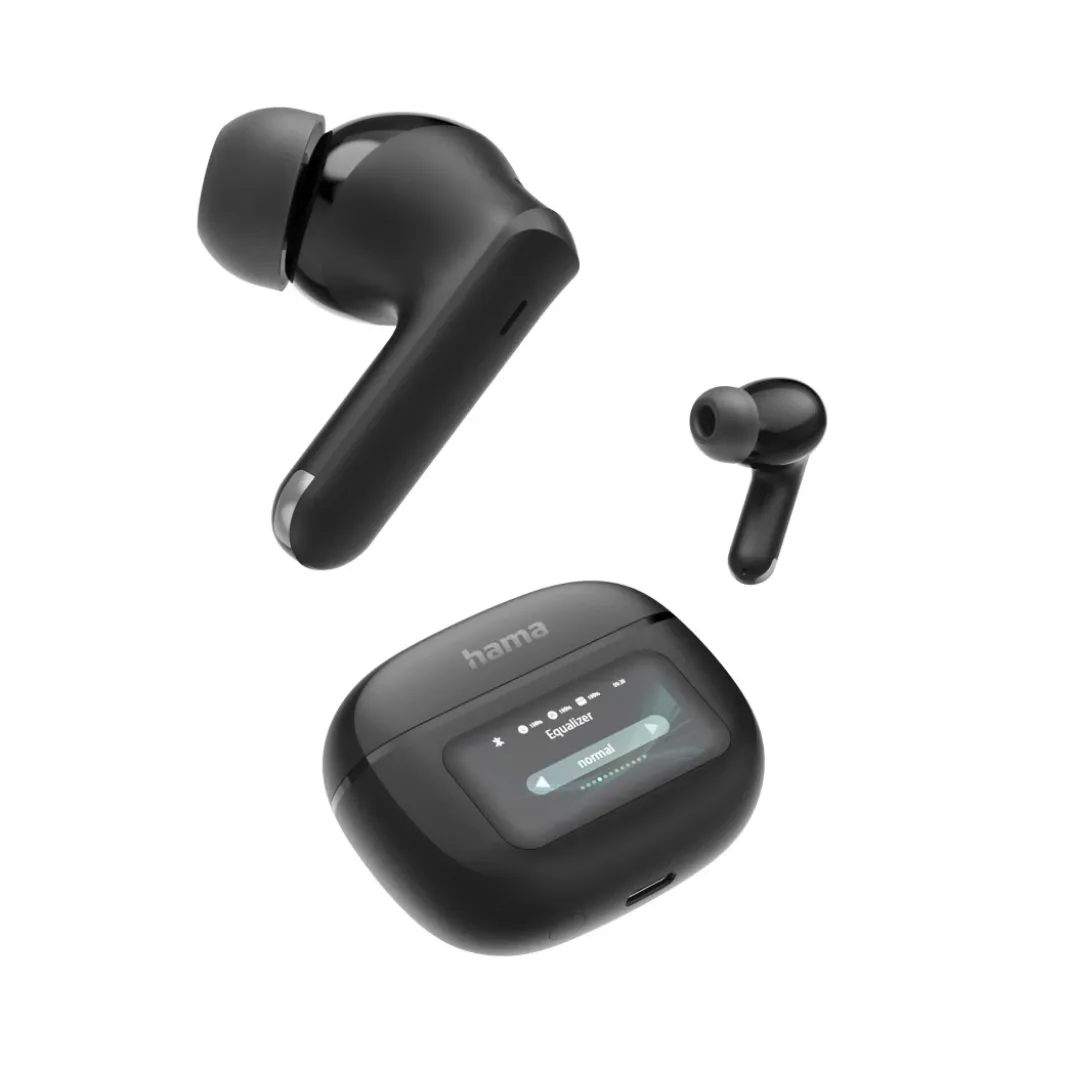 Bluetooth®-Kopfhörer "Spirit Touch", TWS, ANC, mit Display, In-Ear, Schwarz