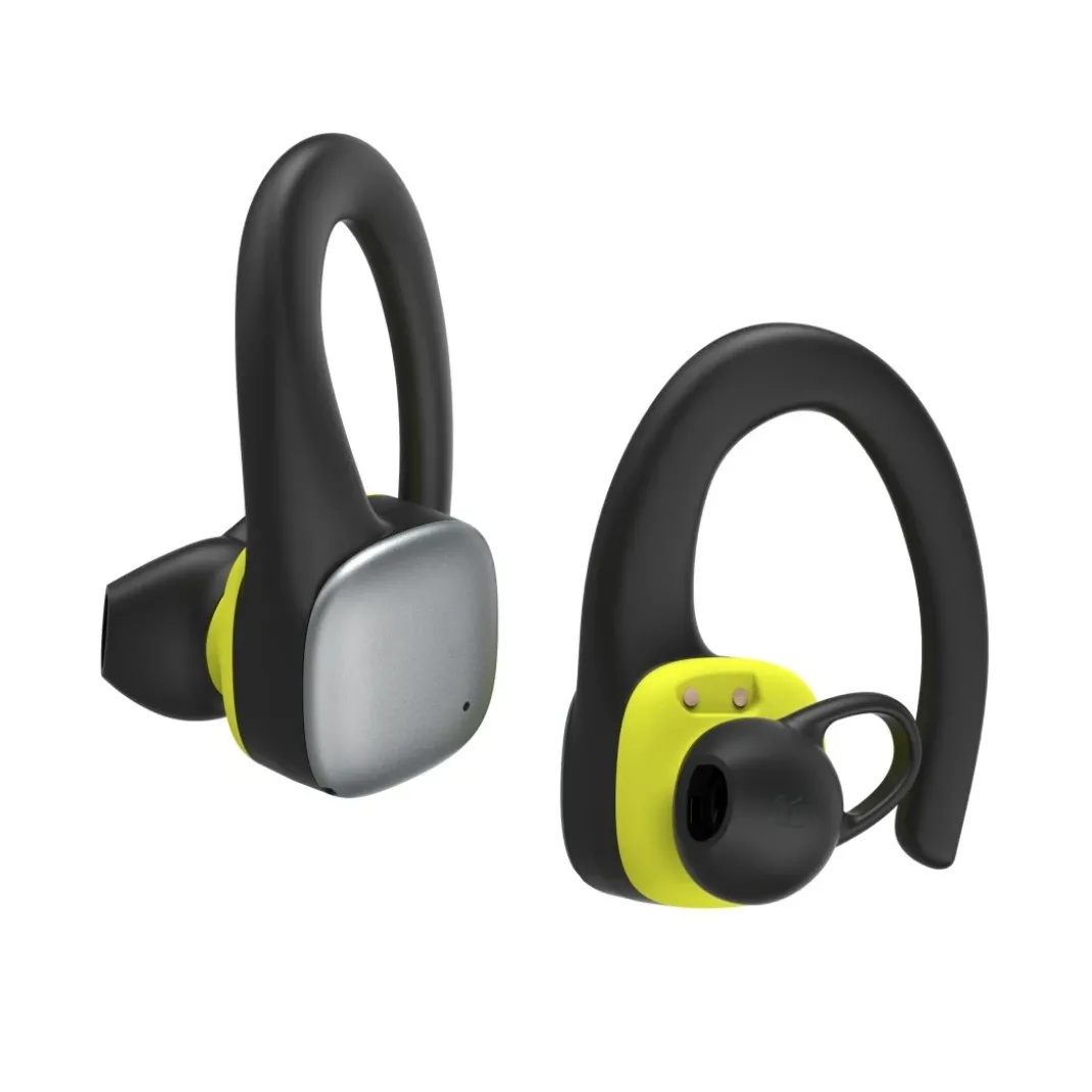 Bluetooth®-Kopfhörer "Spirit Athletics", True Wireless, Ohrbügel, Schw/Gelb