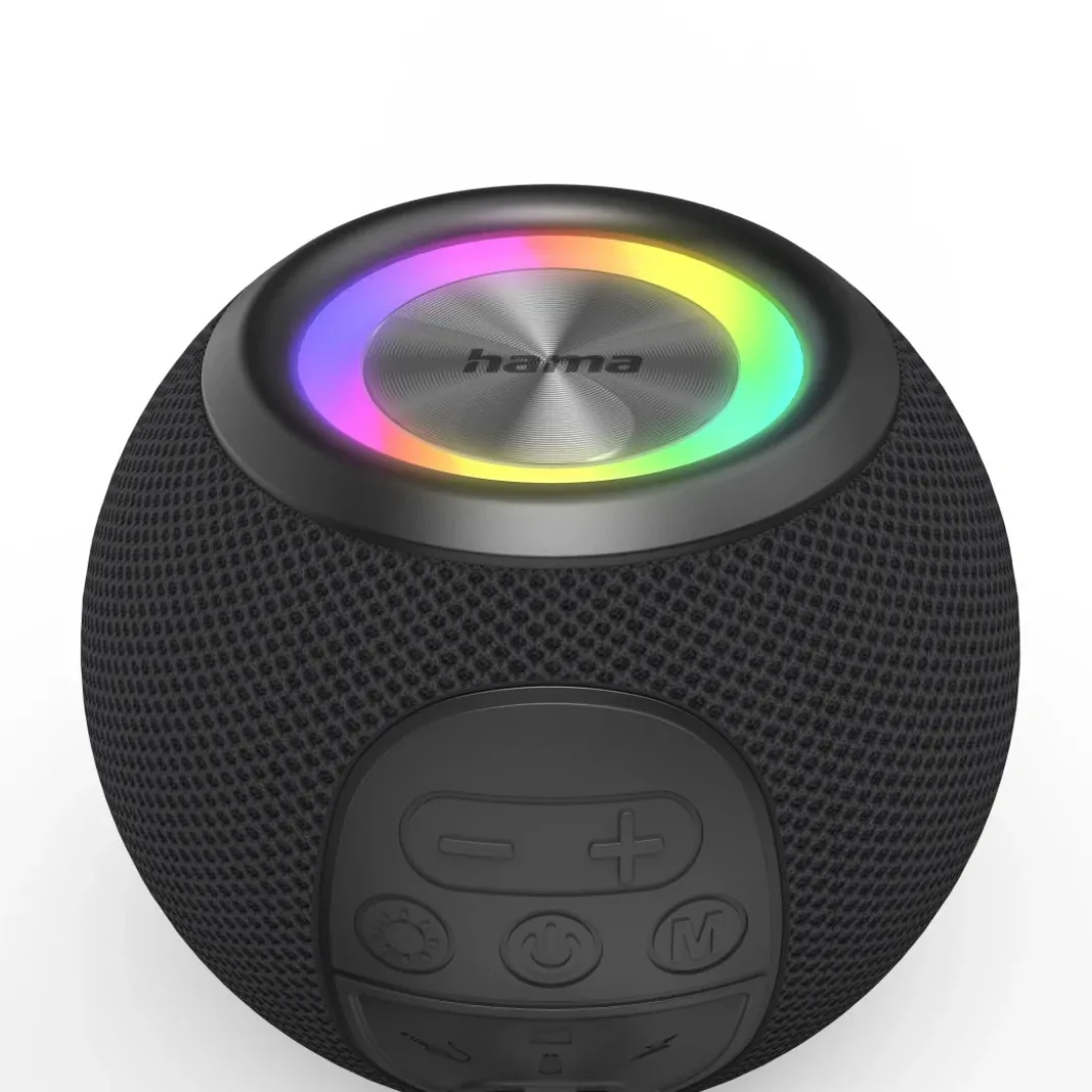 Bluetooth®-Lautsprecher "Ball Shape Speaker", 5 Licht-Modi, 5W, Schwarz