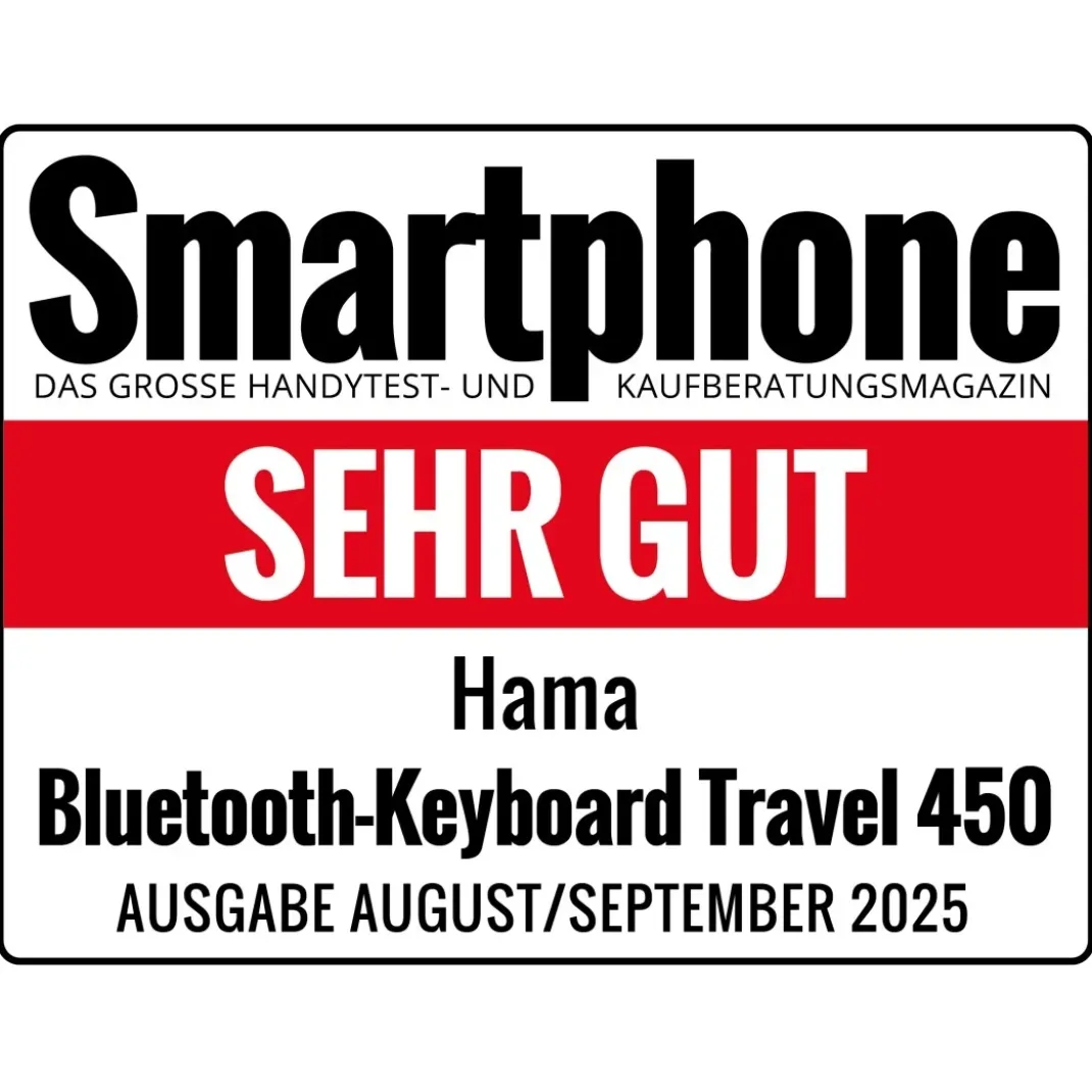 Bluetooth®-Mini-Tastatur "Travel 450", faltbar, kabellos, Schw., QWERTZ DE
