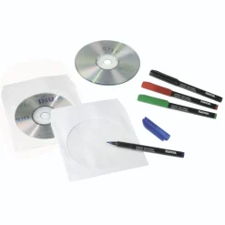CD-/DVD-Papier-Schutzhüllen, Weiß, 25er-Pack