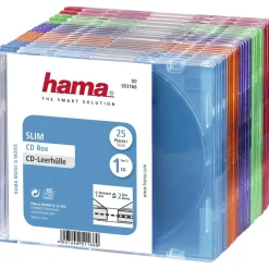CD-Leerhülle Slim, 25er-Pack, Farbig