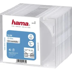 CD-Leerhülle Slim, 25er-Pack, Transparent