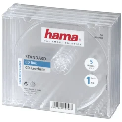 CD-Leerhülle Standard, 5er-Pack, Transparent