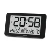 Digitale Wanduhr "Kuba", Funkuhr mit Thermometer/Hygrometer, Schwarz