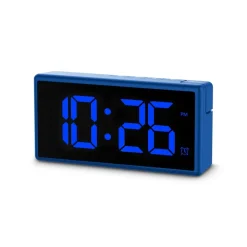 Digitaler Wecker "Ibiza", Multicolor-Display, mit USB-Ladefunktion, Blau