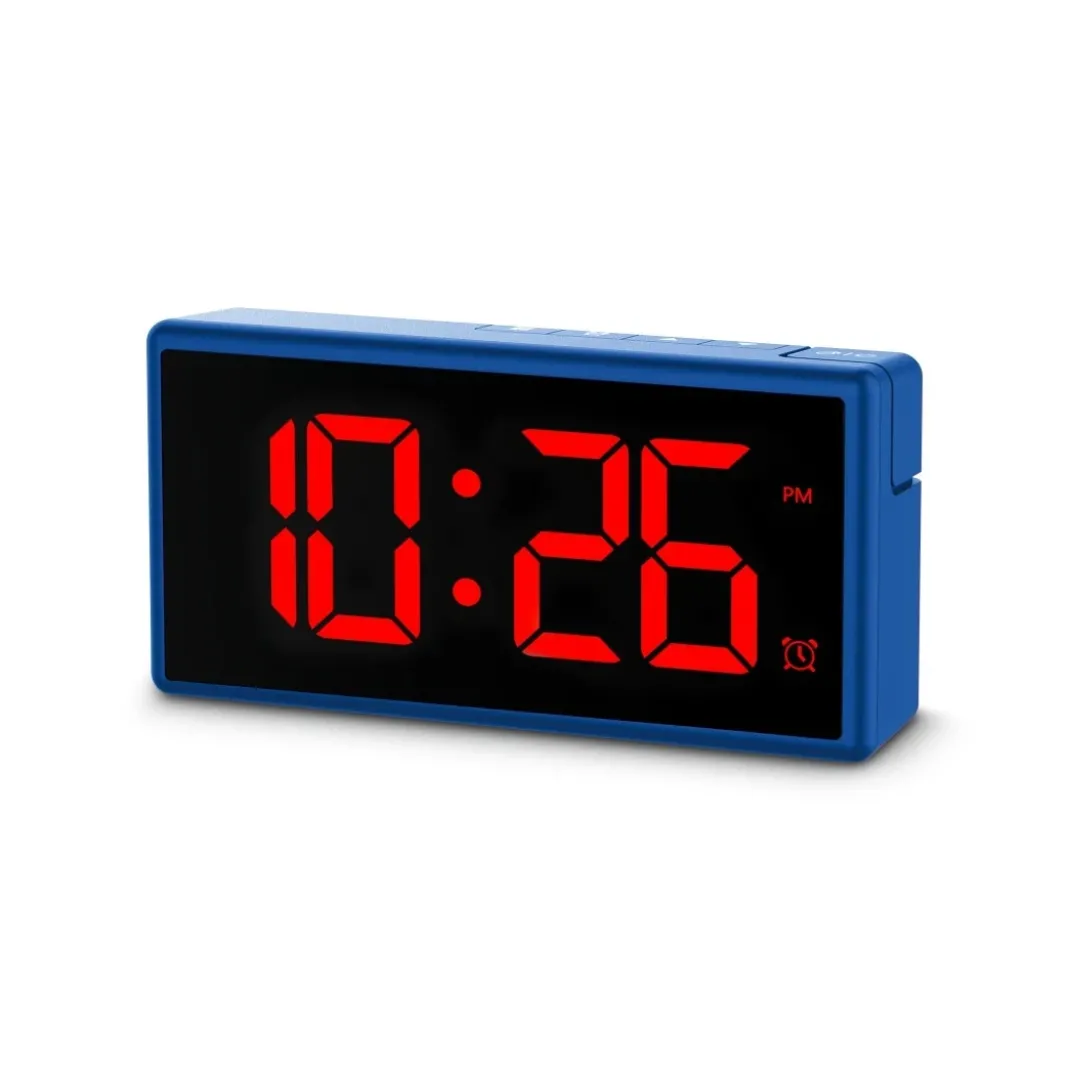 Digitaler Wecker "Ibiza", Multicolor-Display, mit USB-Ladefunktion, Blau