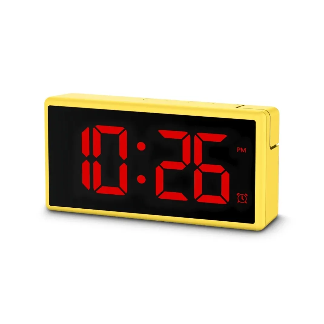 Digitaler Wecker "Ibiza", Multicolor-Display, mit USB-Ladefunktion, Gelb