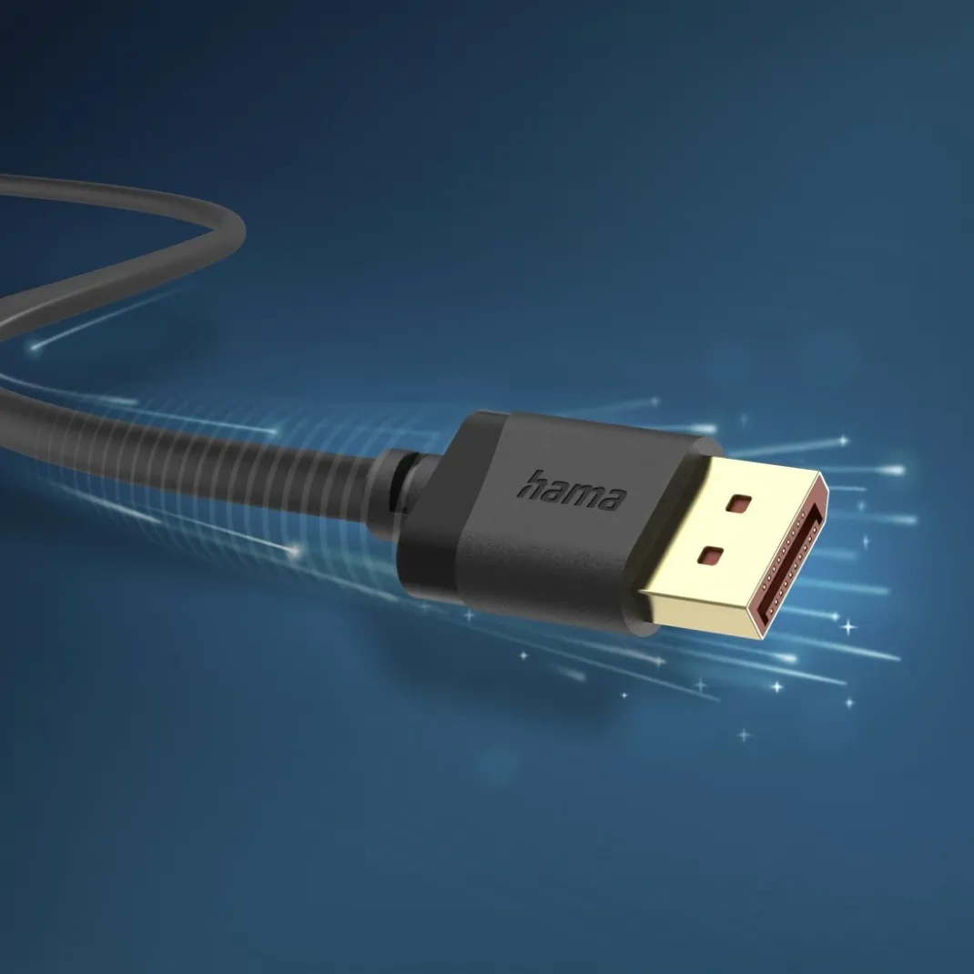 DisplayPort-Kabel, DP 2.1, Ultra-HD 8K, 40 Gbit/s, 2 m