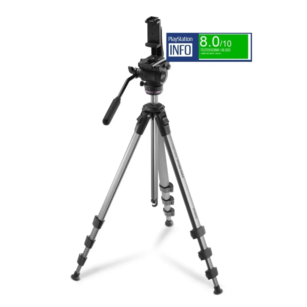 Dreibeinstativ "PRO Move 160 2D+", Videostativ für Kamera und Handy, 160cm