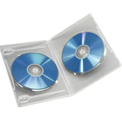 DVD-Doppel-Leerhülle Standard, 5er-Pack, Transparent
